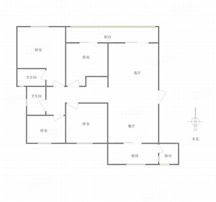 融创江南融府(洋房)4室2厅2卫128㎡东132万