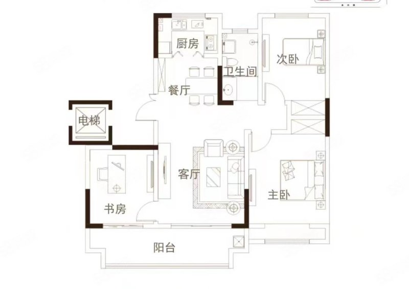 隐山花园3室2厅1卫118㎡南北55万