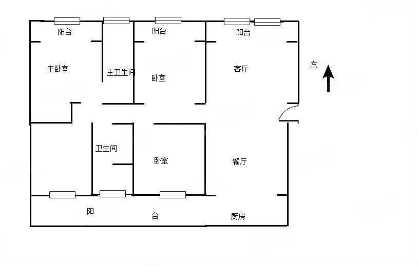 建华山水国际新城4室2厅2卫143.63㎡南北58万