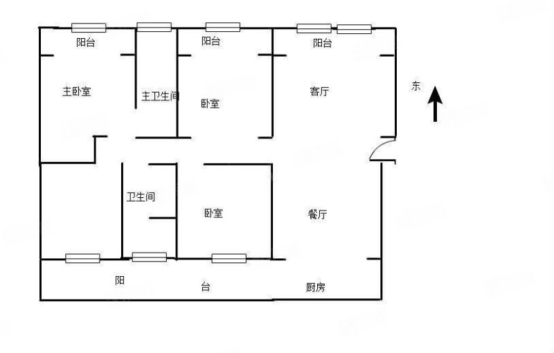 建华山水国际新城4室2厅2卫143.63㎡南北58万