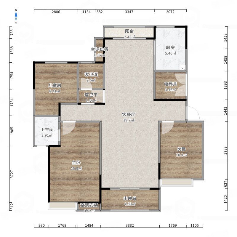 建业森林半岛(公寓住宅)2室2厅1卫70㎡东49.8万