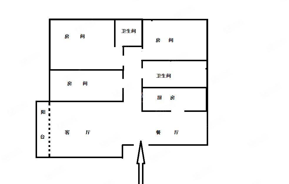 现代城铭雅苑3室2厅2卫125㎡西52万