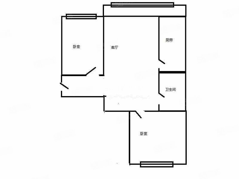 天宝小区2室1厅1卫98㎡南北65万