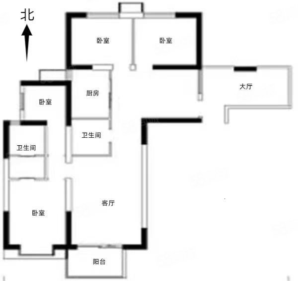 华龙太乙城4室2厅2卫155.3㎡南北335万