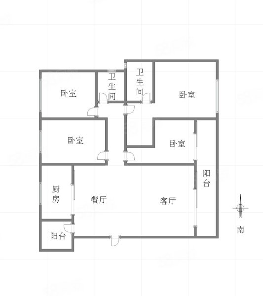 龙湖长滩原麓润园4室2厅2卫125㎡南北110万