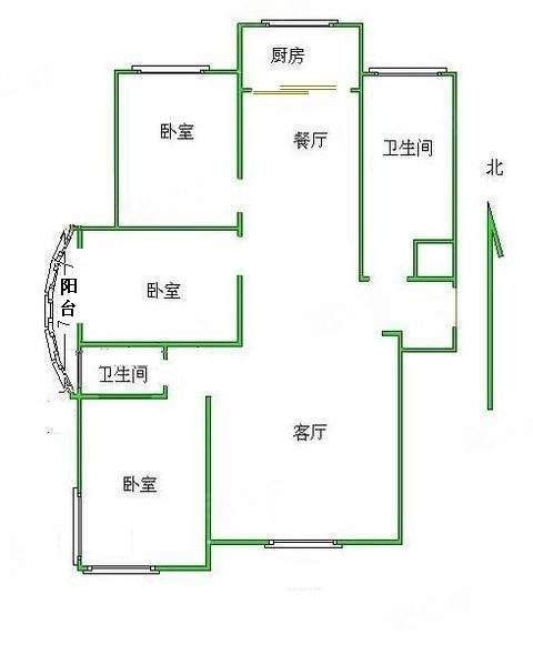 卓正丽景蓝湾(A区)3室2厅2卫149.06㎡南北148.89万