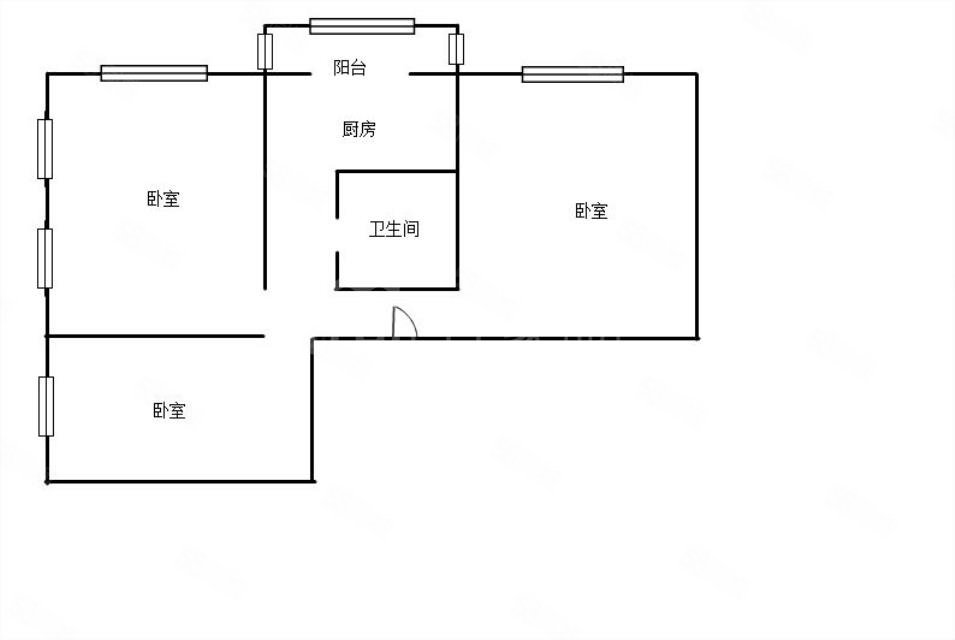 安化北段社区3室1厅1卫72.9㎡南北50万