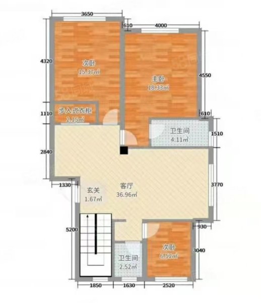 枫丹白露2室2厅1卫95㎡南北180万