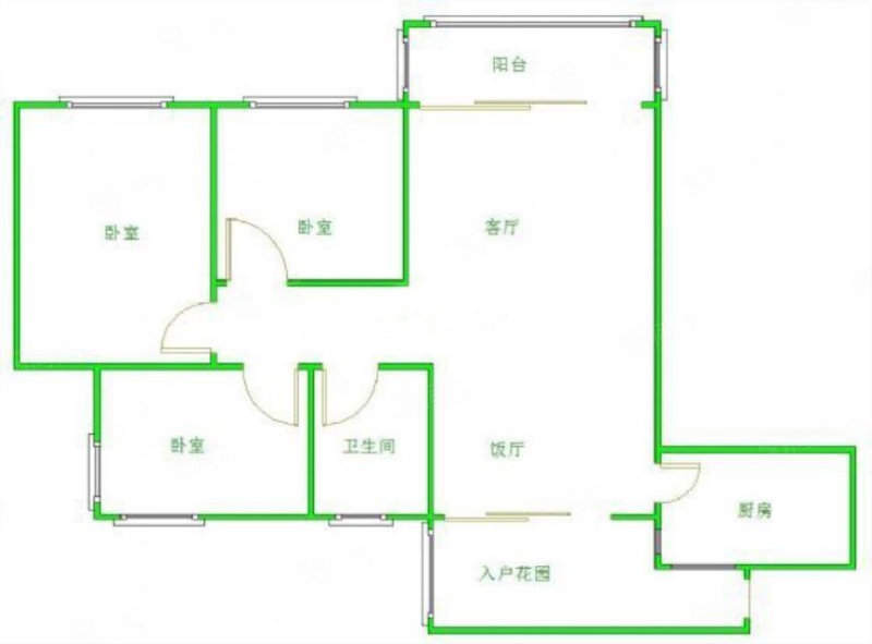 富丽花城3室2厅1卫95.82㎡东西129.8万