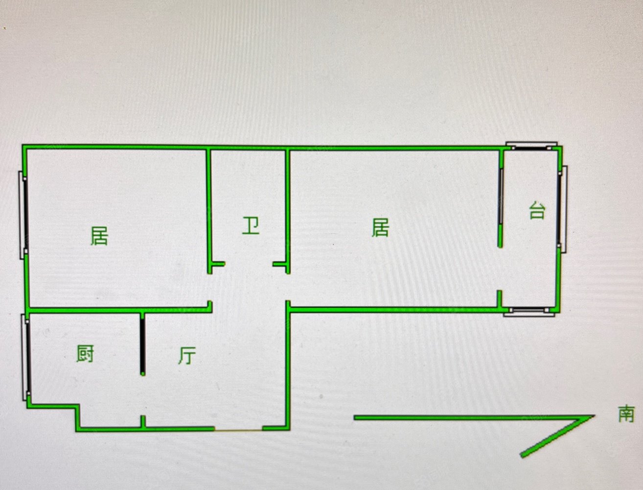 彰武楼2室1厅1卫54.33㎡南北46万