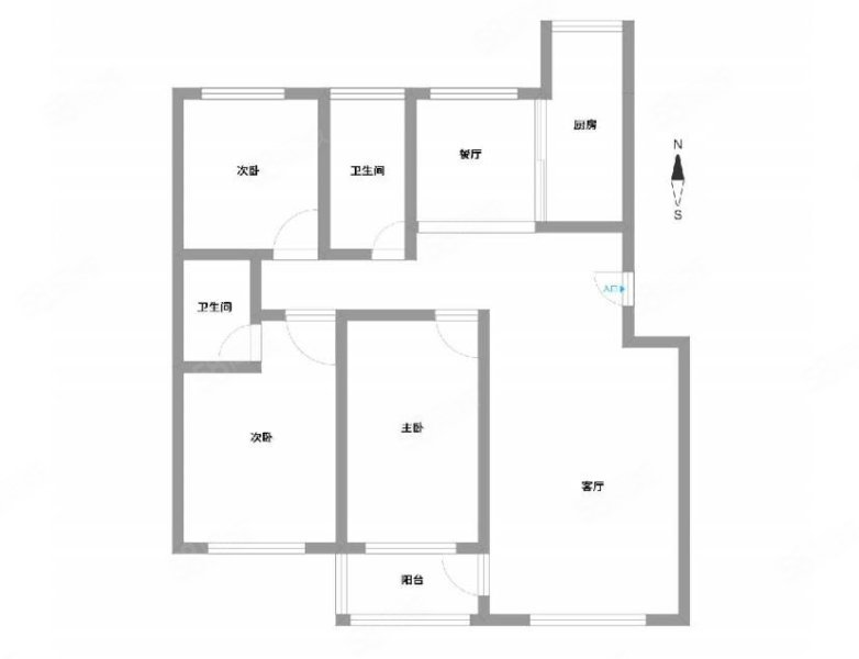 江南豪庭3室2厅2卫135㎡南北112万