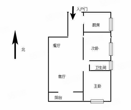 宏林尚品2室2厅1卫91.07㎡东南105万