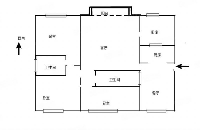 广福城怡福园4室2厅2卫143㎡西150万