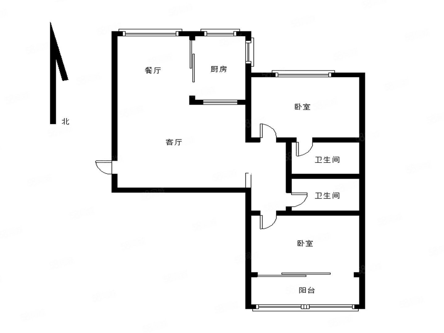 西池小区(北区)2室2厅2卫79.04㎡北99万