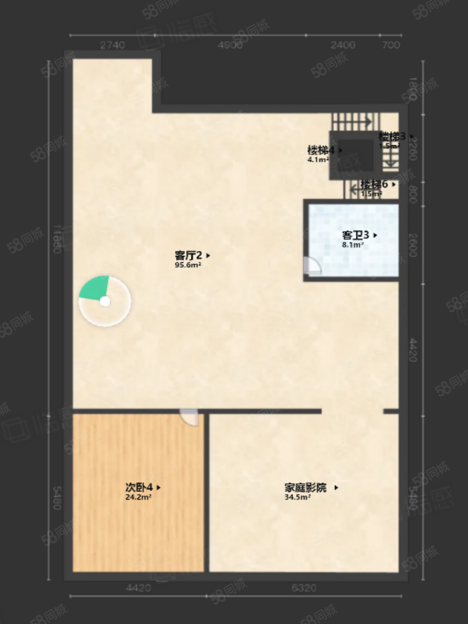 國瑞熙墅二區(qū)5室2廳3衛(wèi)418.21㎡南北1550萬