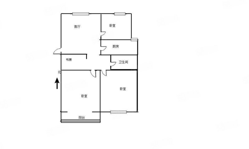 阅城国际花园3室2厅1卫109㎡南北53万