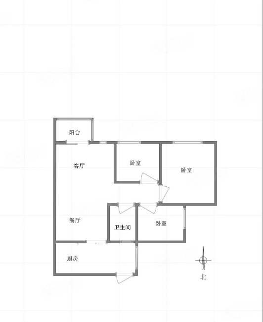 渝铁家苑(一二期)3室2厅1卫99㎡南北95万