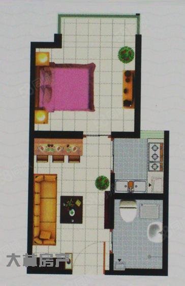 东方国际1室1厅1卫39㎡北23.7万