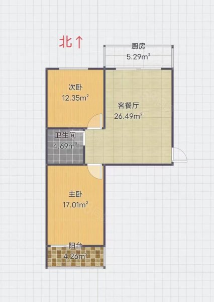 机电院小区3室2厅2卫86㎡南北65万