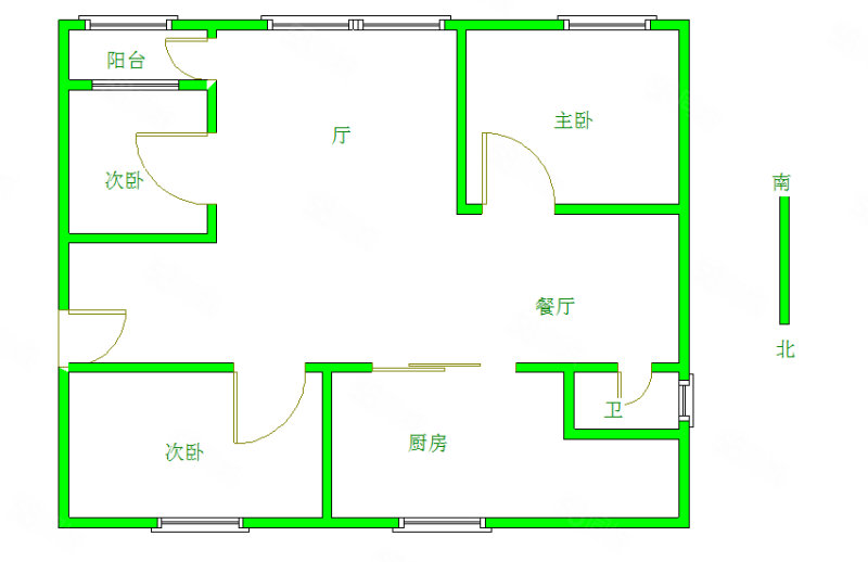 锦华北街12号小区3室2厅2卫113㎡南北49万