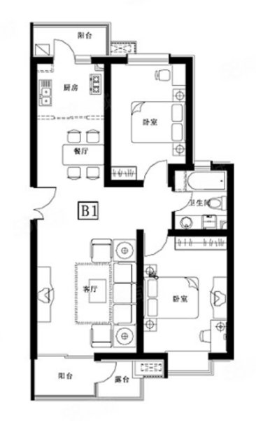 银泉小区3室1厅1卫104㎡南北70万