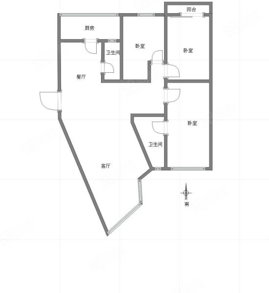 园丁小区(大渡口)3室2厅2卫120㎡南北75.5万