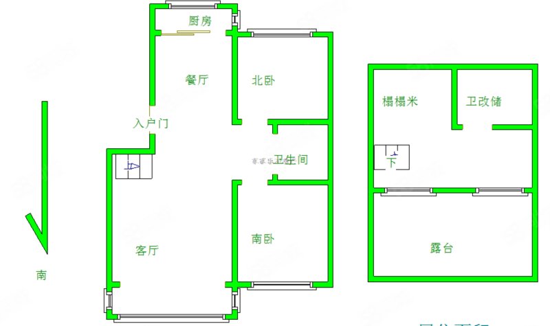 国奥现代城(西区)3室2厅2卫94.3㎡南北75万