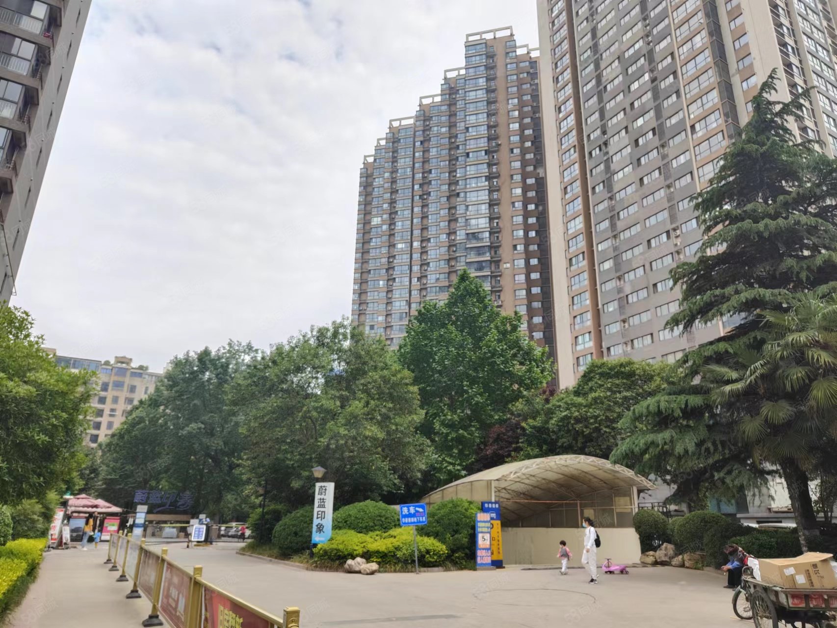 两室带双气户型好花园式小区图片真实有证可按揭,蔚蓝印象-西安58同城