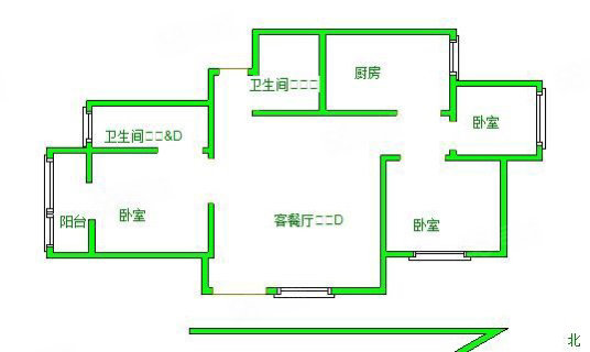 依云湾3室2厅2卫113㎡南北73.8万