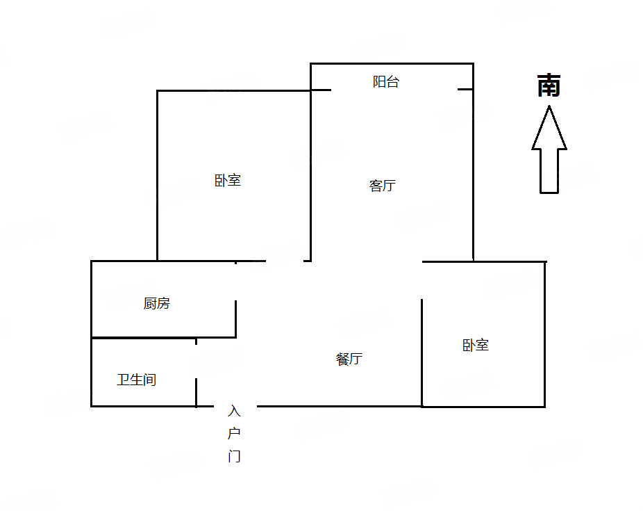 合志家园2室1厅1卫98㎡南北105万