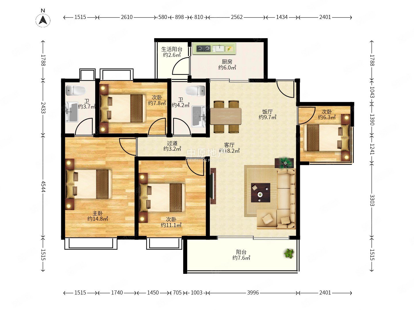 时代花生精装保养好户型方正地铁口