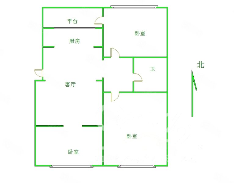 安苑小区A区2室2厅1卫70.39㎡南49万