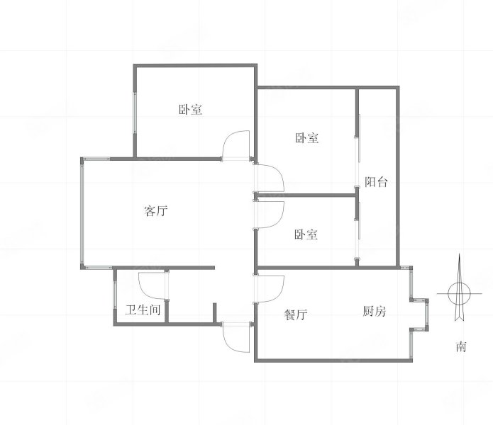 国航小区3室2厅1卫92.99㎡北75万