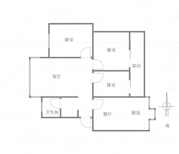 国航小区3室2厅1卫92.99㎡北75万