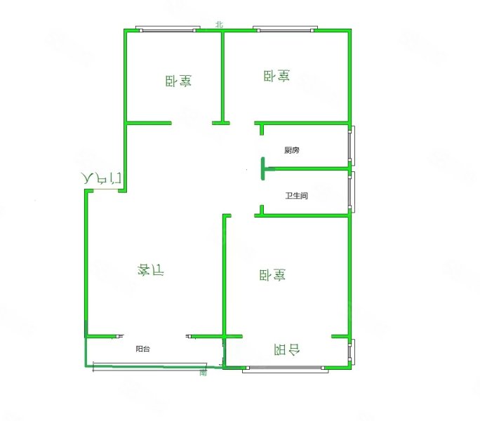 康旭园3室2厅1卫106㎡南北95万