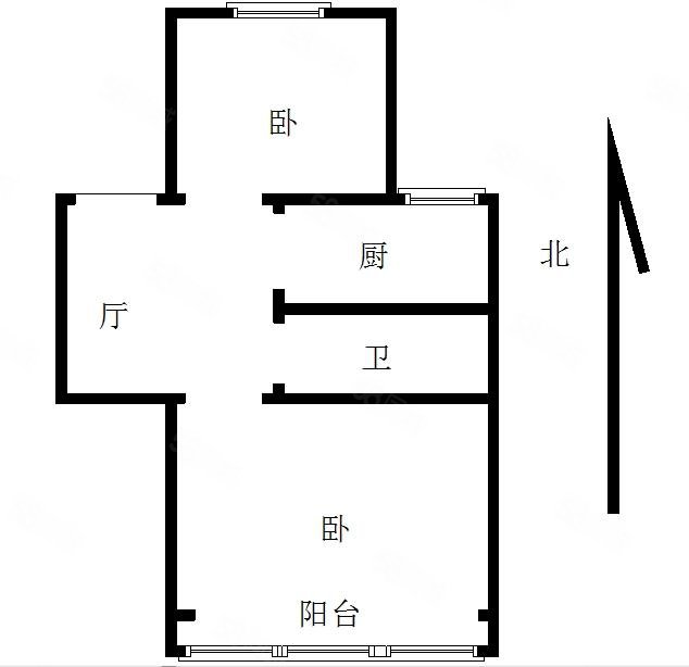 廖家巷社区2室1厅1卫48.9㎡南北310万