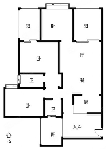 公园坝小区5室2厅2卫156㎡南北42万