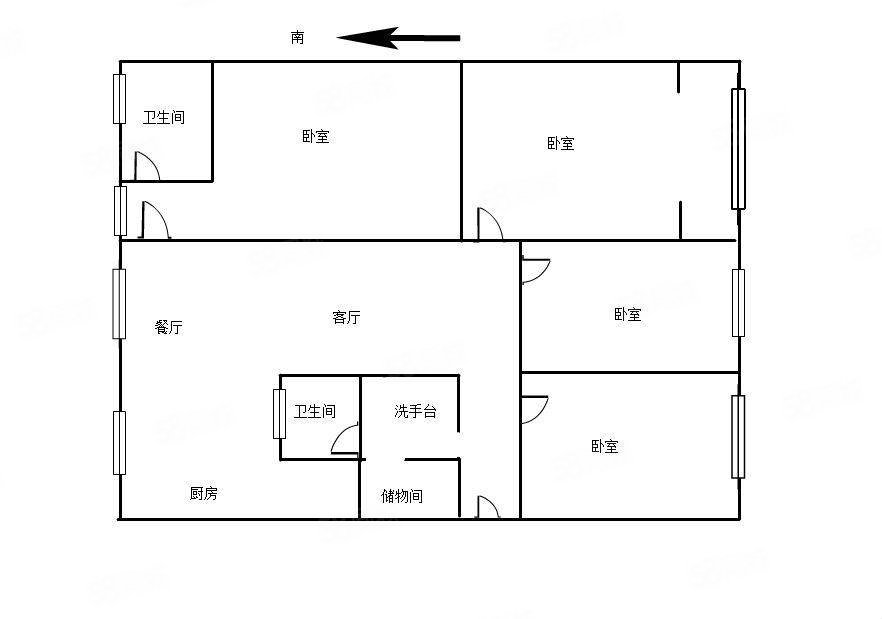 消防公寓4室2厅2卫134.8㎡南北49.8万