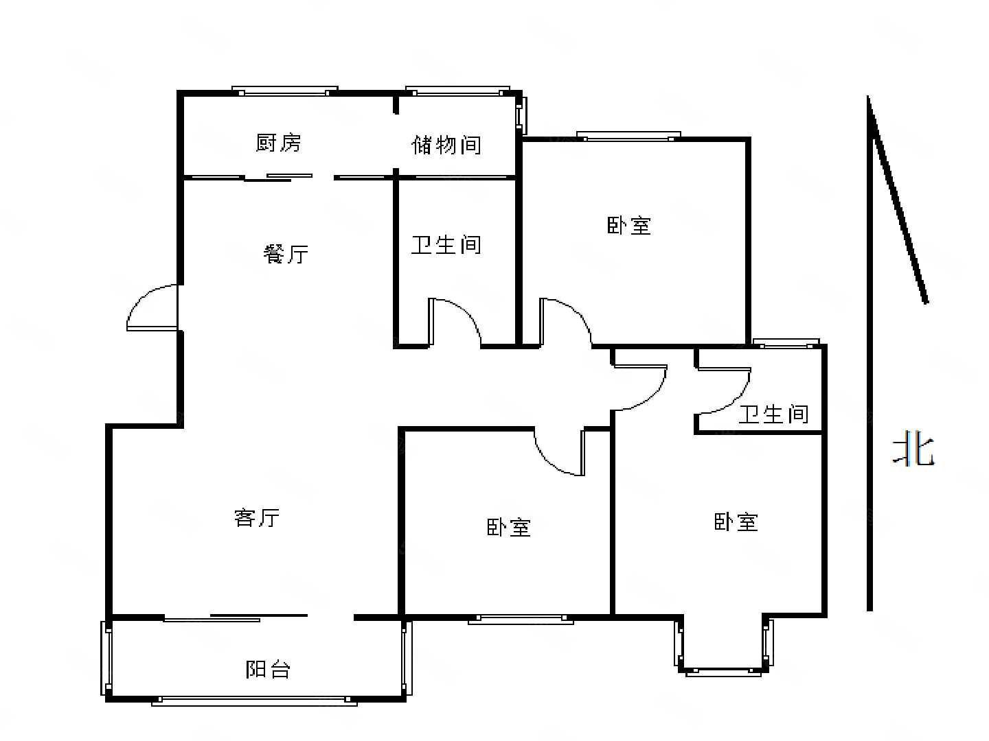 御景湾3室2厅1卫130㎡南北70万