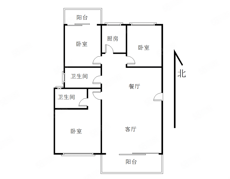 永升新城3室2厅2卫125.89㎡南479万