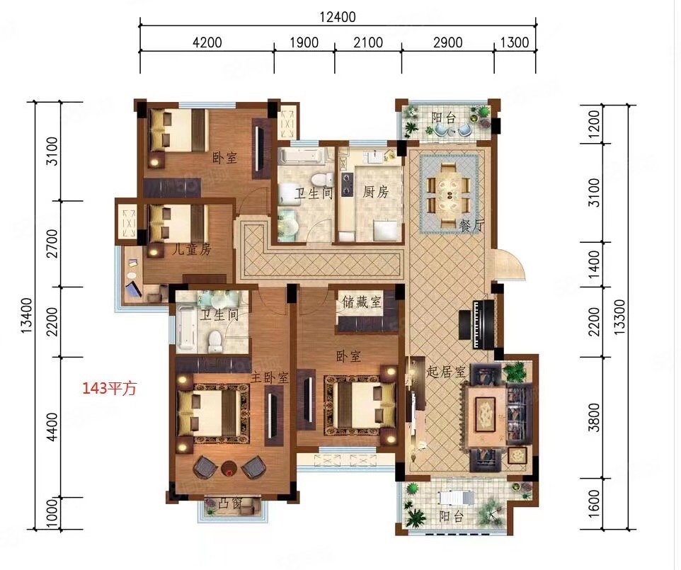 建湖天铂户型图图片