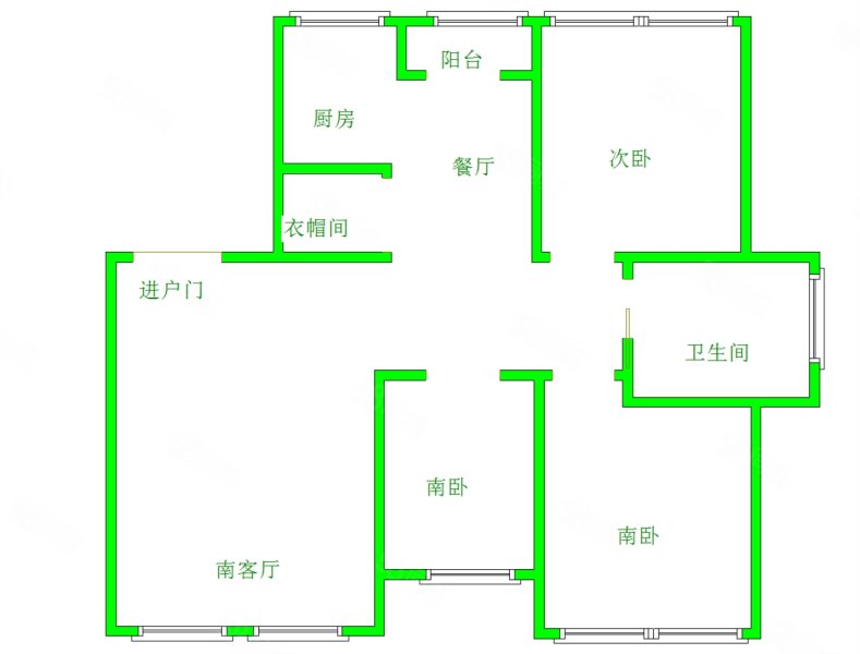 南波湾3室2厅1卫158.33㎡南北85.8万