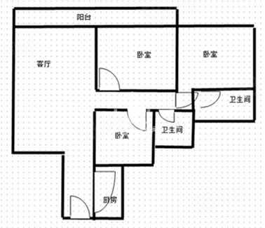 澜月府3室2厅2卫95㎡南95万