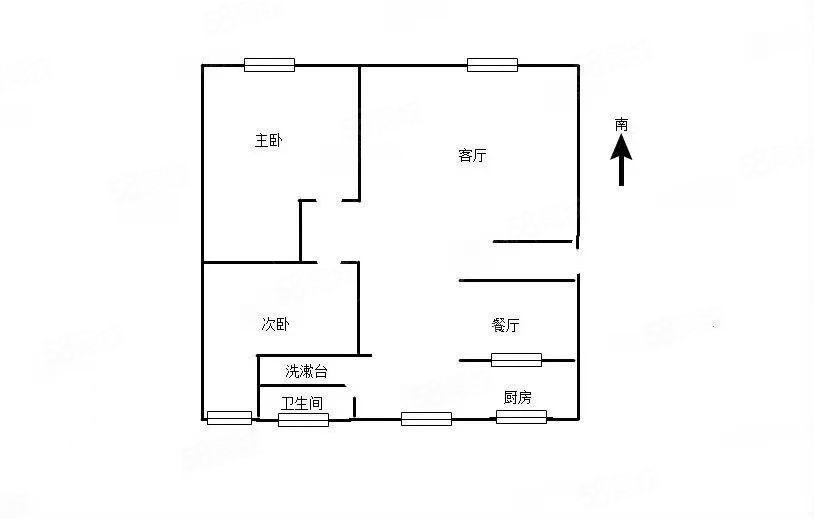 大理造纸厂阳南生活区2室2厅1卫60.5㎡东西34.5万