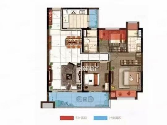 时代悦城(东区)3室2厅2卫114.24㎡南196万