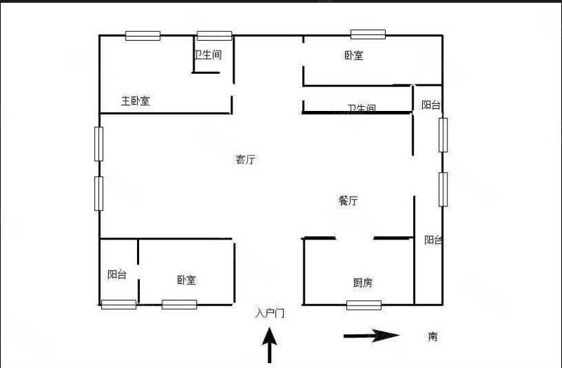 凤鸣花园3室2厅2卫161㎡南北65万