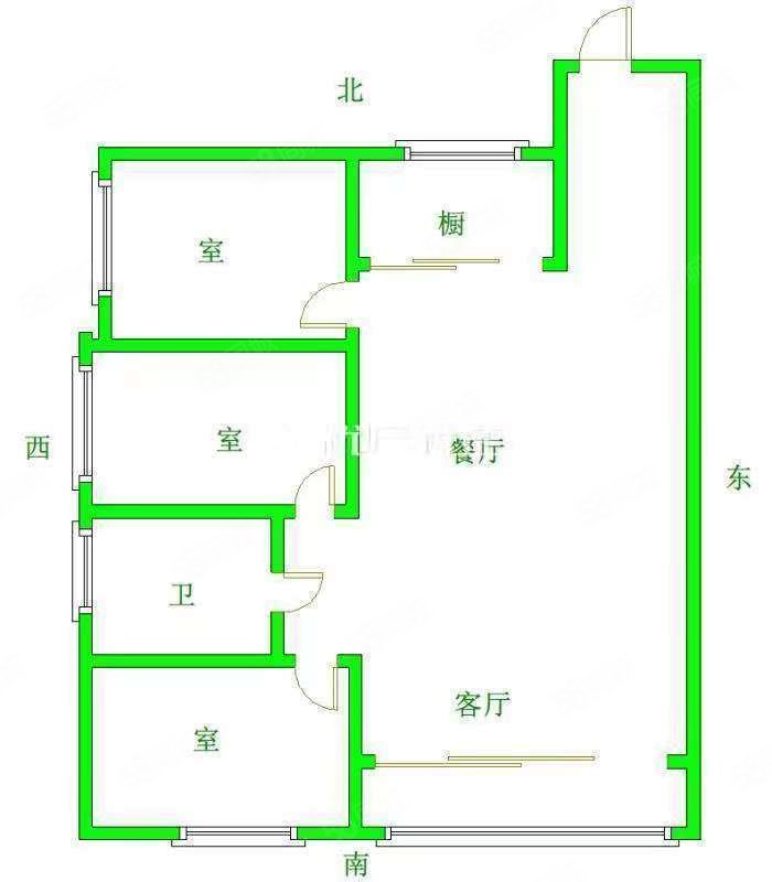 骧龙国际景秀园3室2厅1卫110㎡南96万