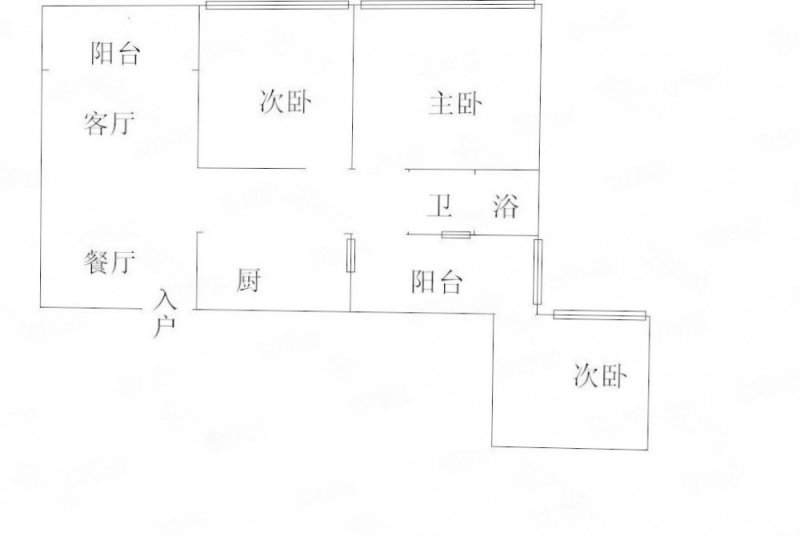 东方文德广场3室2厅1卫90.34㎡西868万