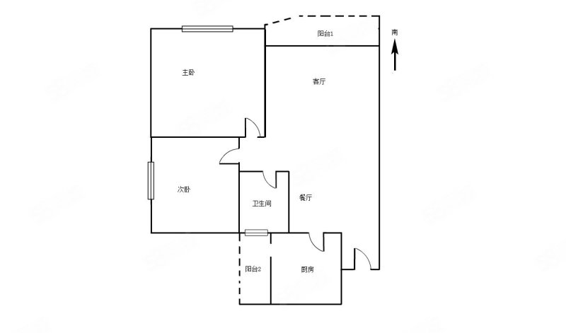 南村豪苑2室1厅1卫75.12㎡南240万