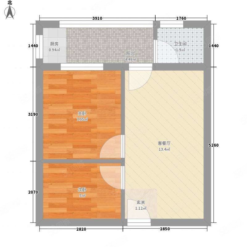 龙门口街小区2室1厅1卫38㎡南北54万